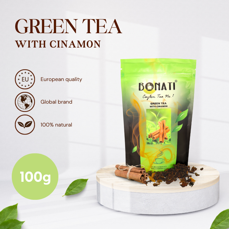ЗЕЛЕНЫЙ ЧАЙ BONATI С КОРИЦЕЙ