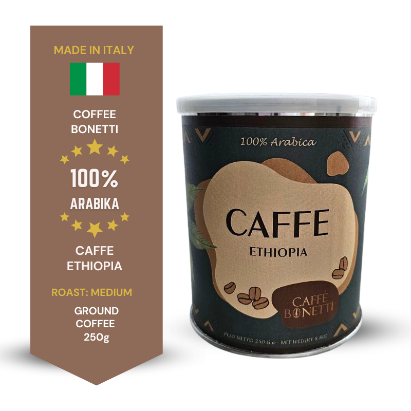 BONETTI Ethiopia Ethiopian 100% Arabica ground coffee 250g